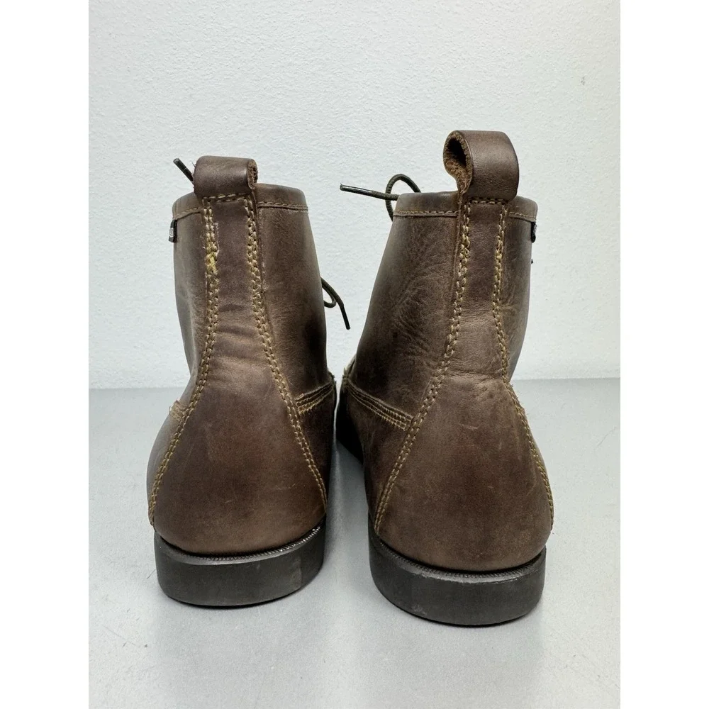 Eastland Seneca Chukka Boots Mens 12 D Bomber Brown Leather Casual Moc Toe Shoes